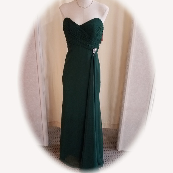NWT Evening Bridesmaid Strapless Dress Size 12 - Picture 1 of 3